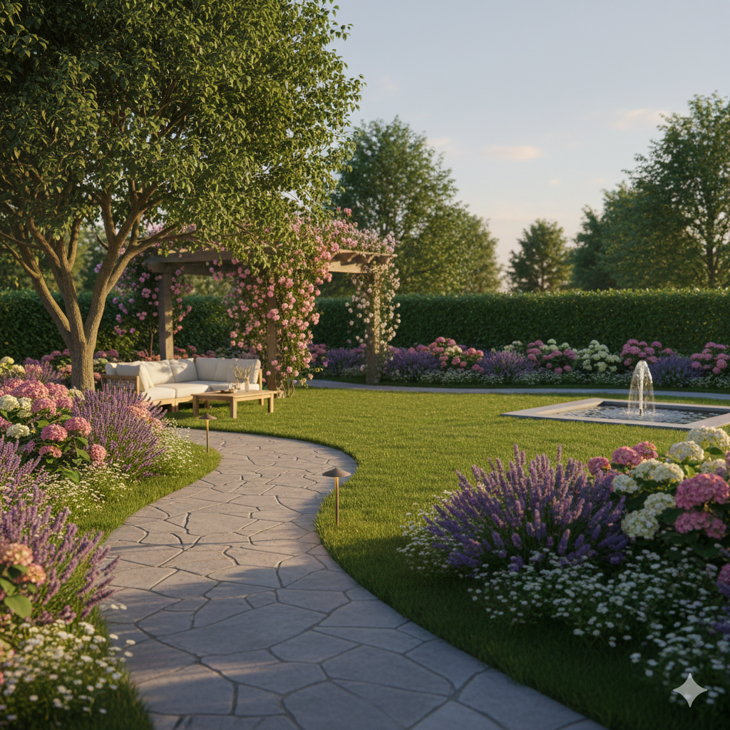 🌸 تصميم وتنفيذ الحدائق