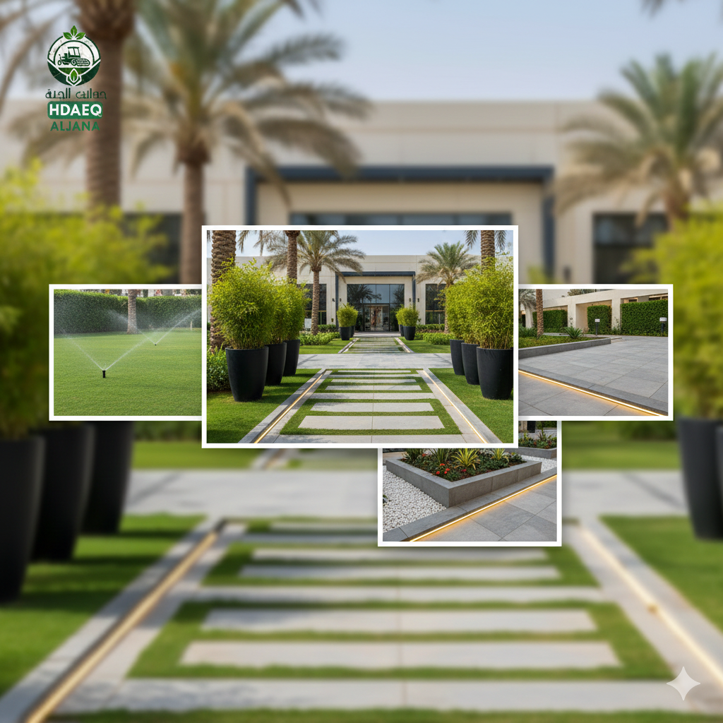 تنسيق وتشجير لمجمع البتراء التجاري